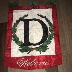 EUC Christmas Letter “D” Outdoor Flag